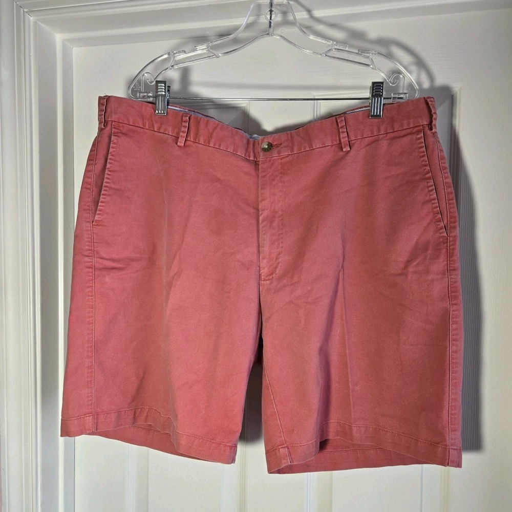 Peter Millar Men's Cotton Shorts Size 40 Golf Travel Salmon Pink‎ Cotton Blend